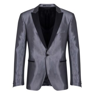 Men Prince Oliver Σμόκιν-Tuxedo Silver 100%Wool Touch (Modern Fit) 3