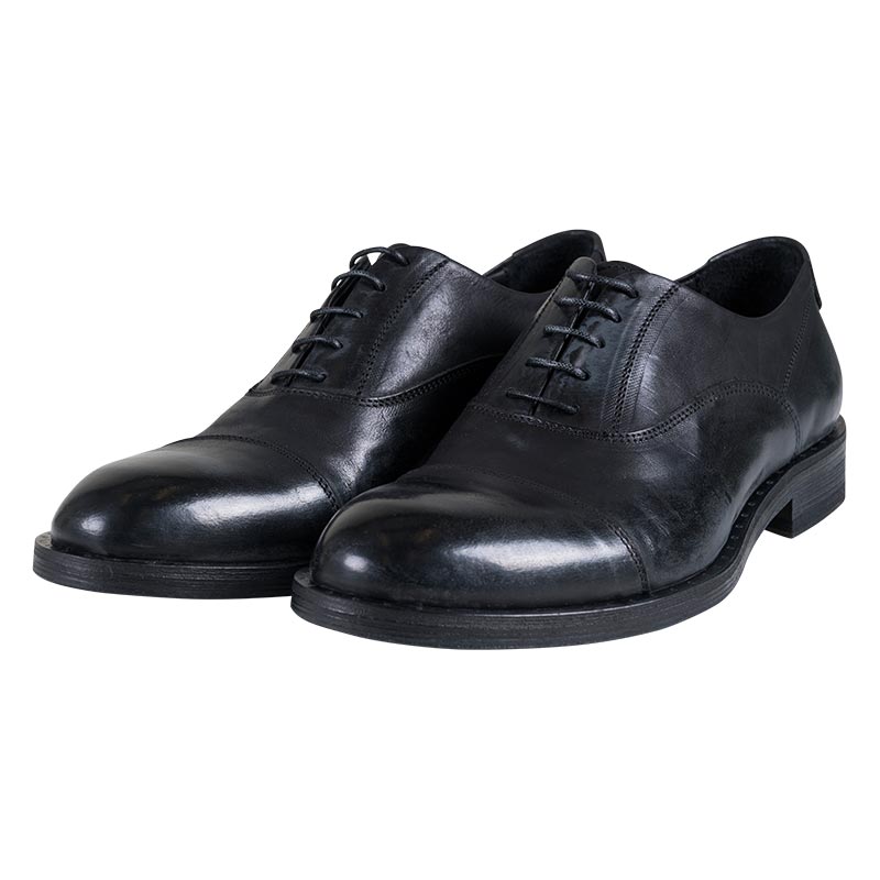 Prince Oliver Δερμάτινα Μαύρα Παπούτσια (EXIBIT) – Collection A/W