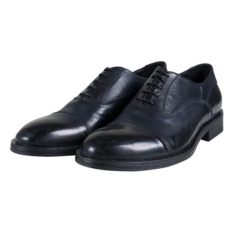 Prince Oliver Δερμάτινα Μπλε Σκούρο Παπούτσια (EXIBIT) – Collection A/W 18