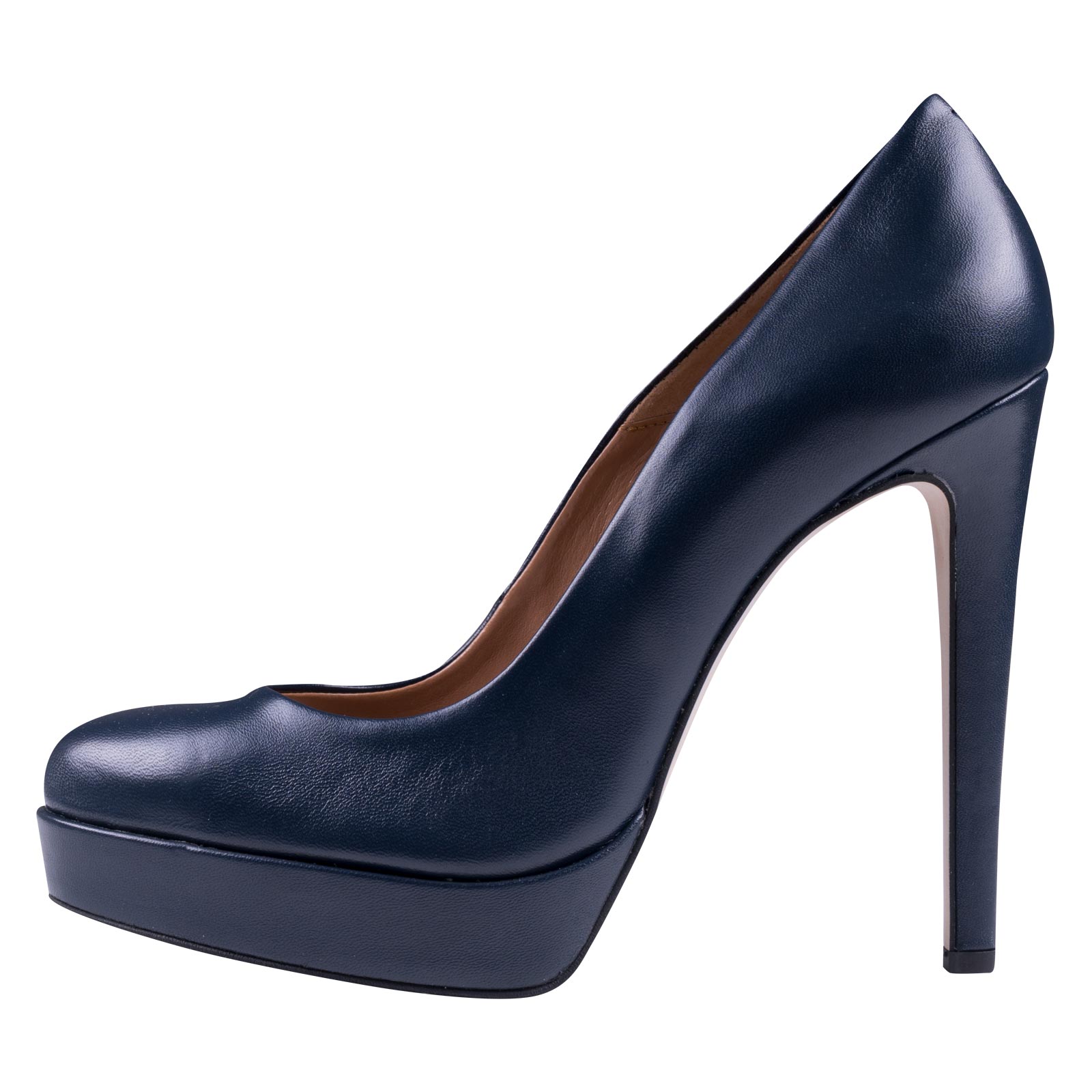 Prince Oliver Γόβα Δερμάτινη Μπλε Σκούρα – Collection A/W
