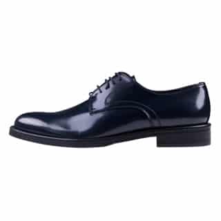 Formal Prince Oliver Derby Μπλε Leather Shoes