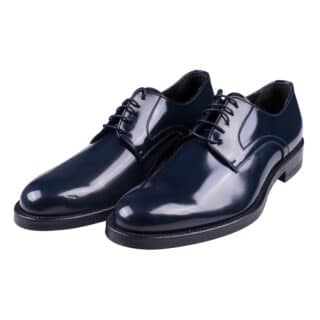 Formal Prince Oliver Derby Μπλε Leather Shoes 3