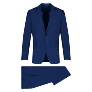 Men Prince Oliver Κοστούμι Μπλε 100% Wool Touch (Modern Fit)