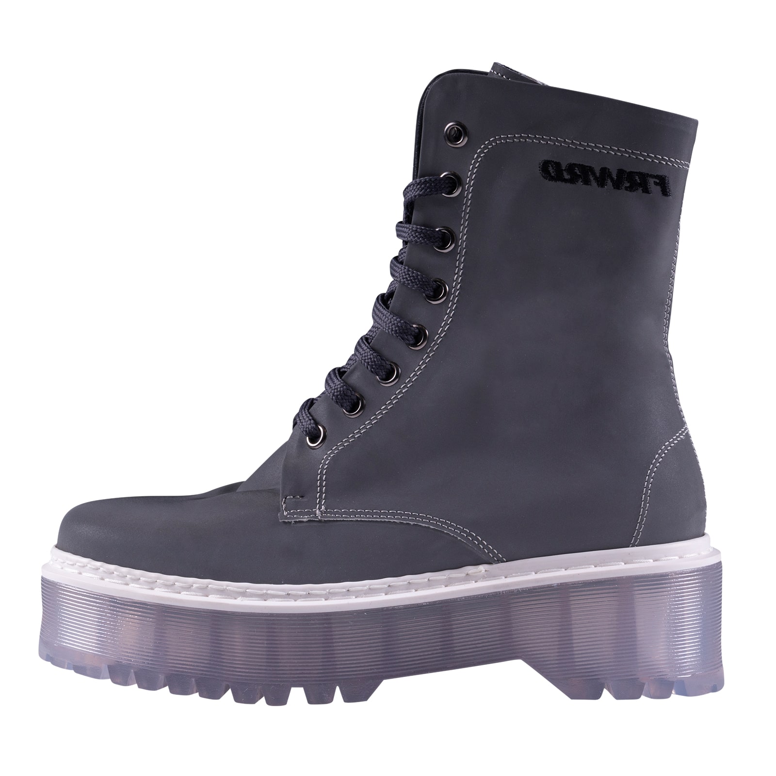 Prince Oliver Biker Boots Γκρι 100% Leather – Collection A/W