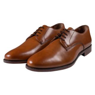 Formal Prince Oliver Derby Καφέ Leather Shoes 3