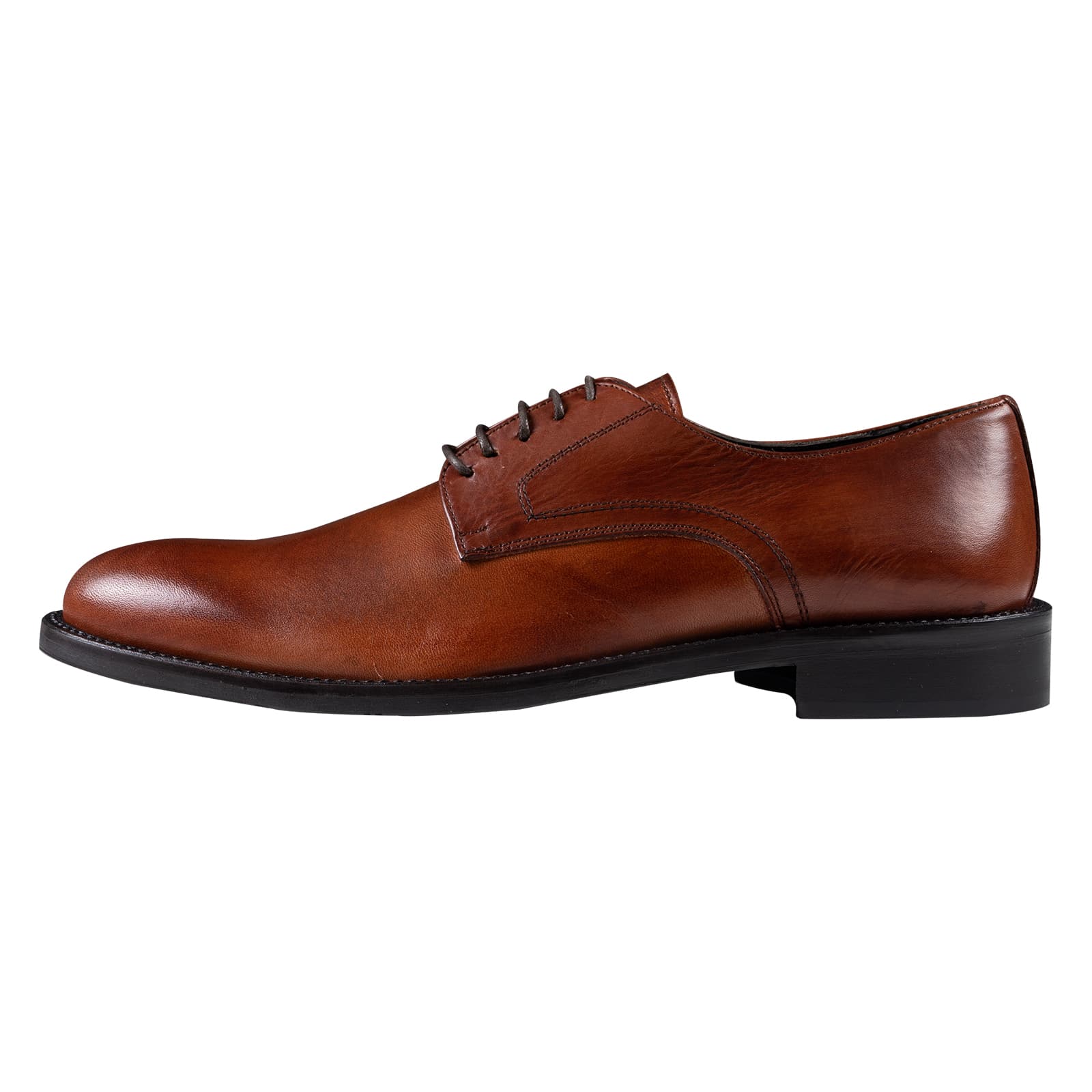 Prince Oliver Brown Derby Leather Shoes - Prince Oliver