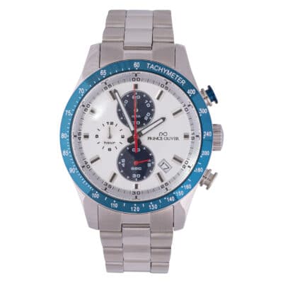 Prince Oliver Ανδρικό Ρολόι "Nautilos Chrono Limited" White Dial