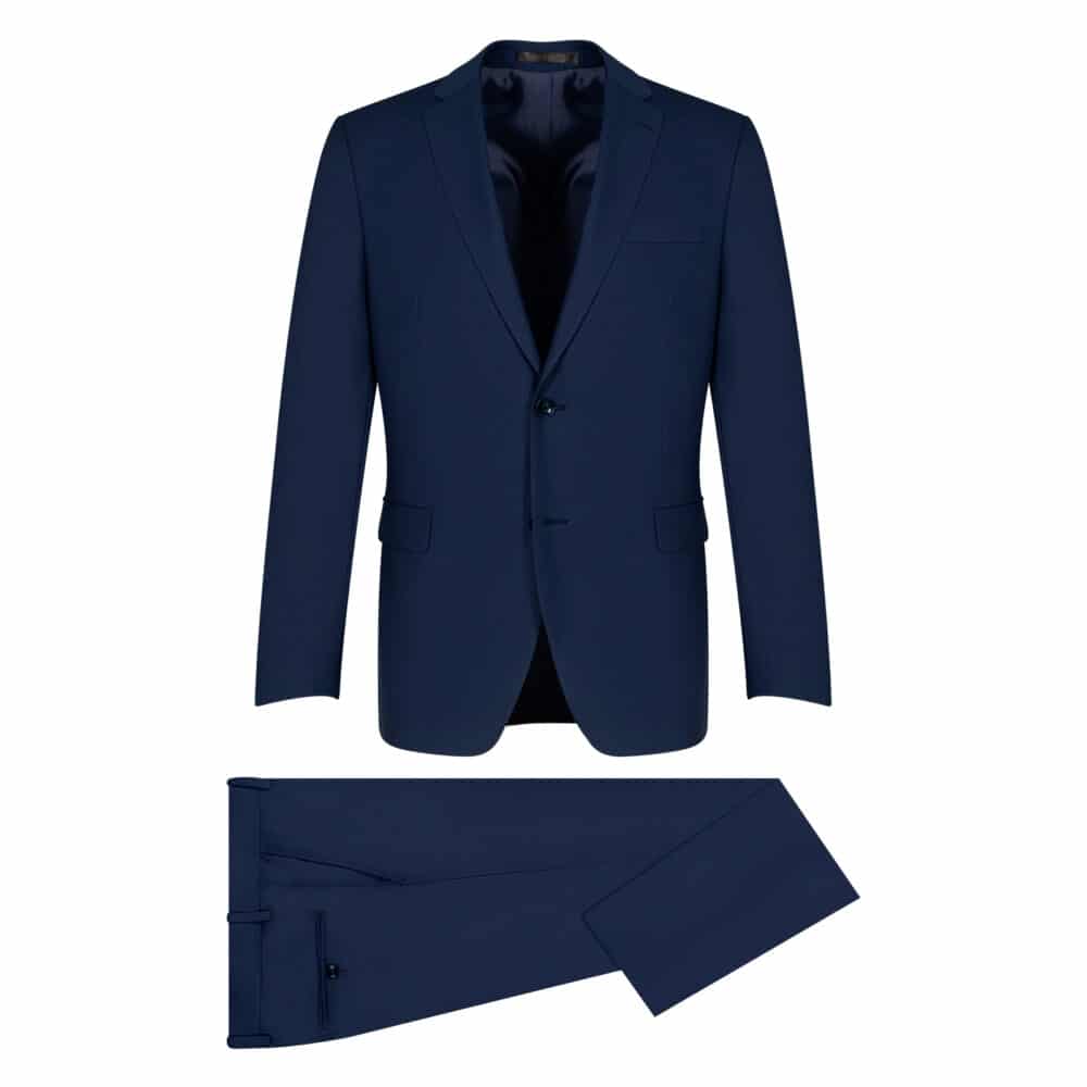 Men Prince Oliver Κοστούμι Μπλε 100% Wool Touch (Modern Fit) 5