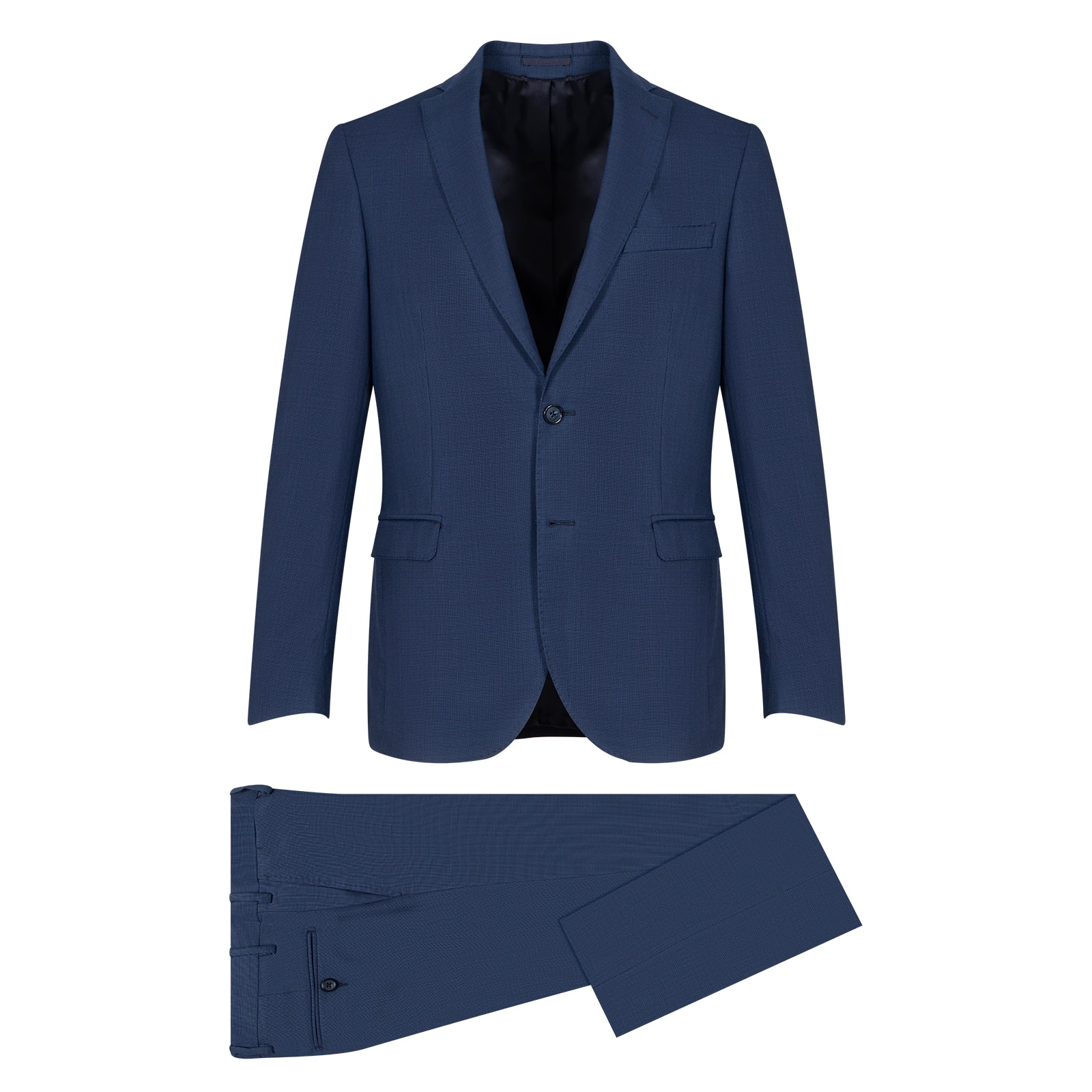 Prince Oliver Κοστούμι Μπλε 100% Wool Super 100s (Modern Fit)