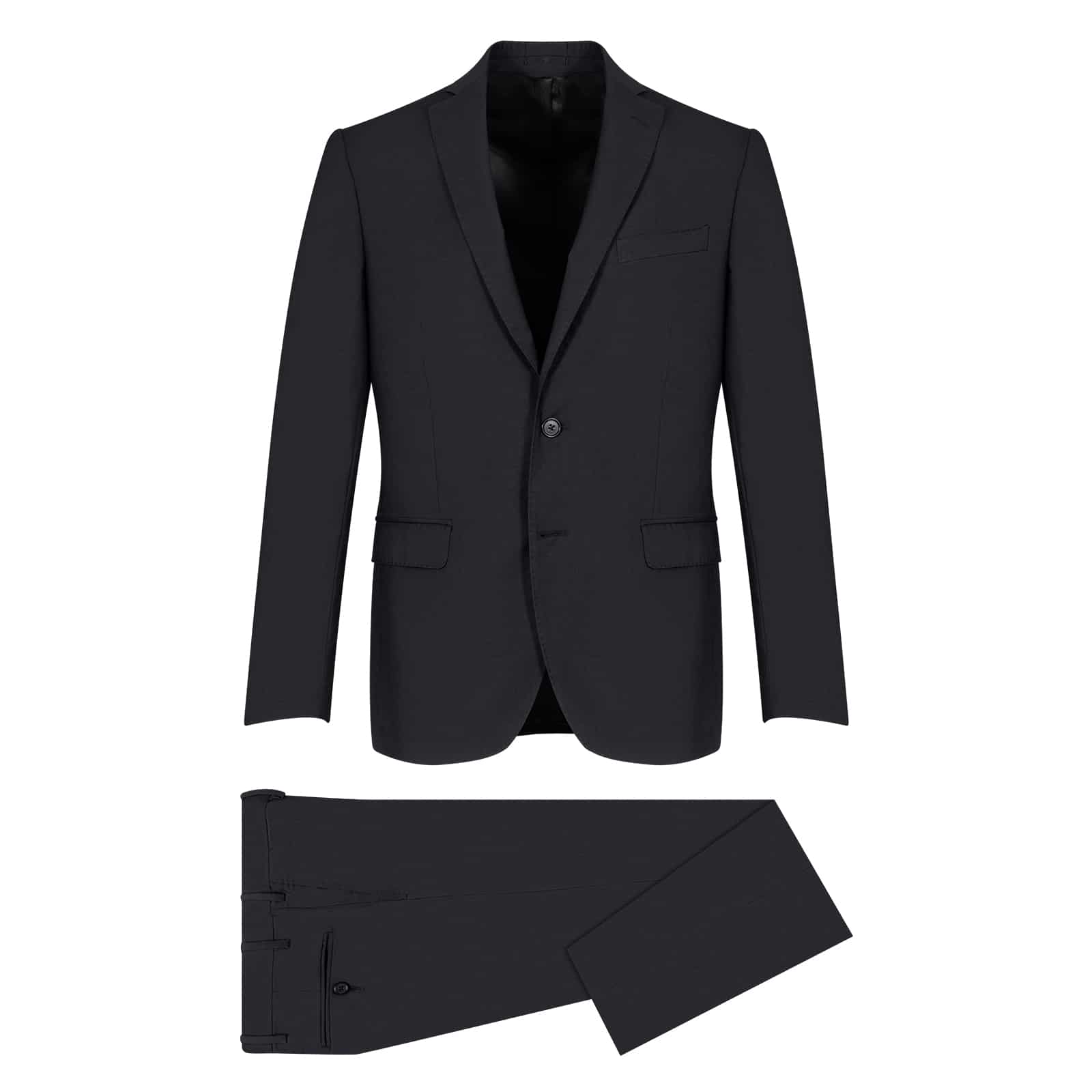 Prince Oliver Prince Oliver Κοστούμι Μαύρο 100% Wool Super 100s (Modern Fit)