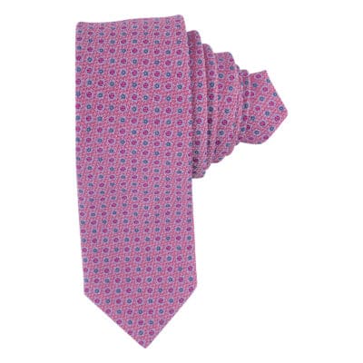 Prince Oliver Pink Tie with Design (7 cm Width)