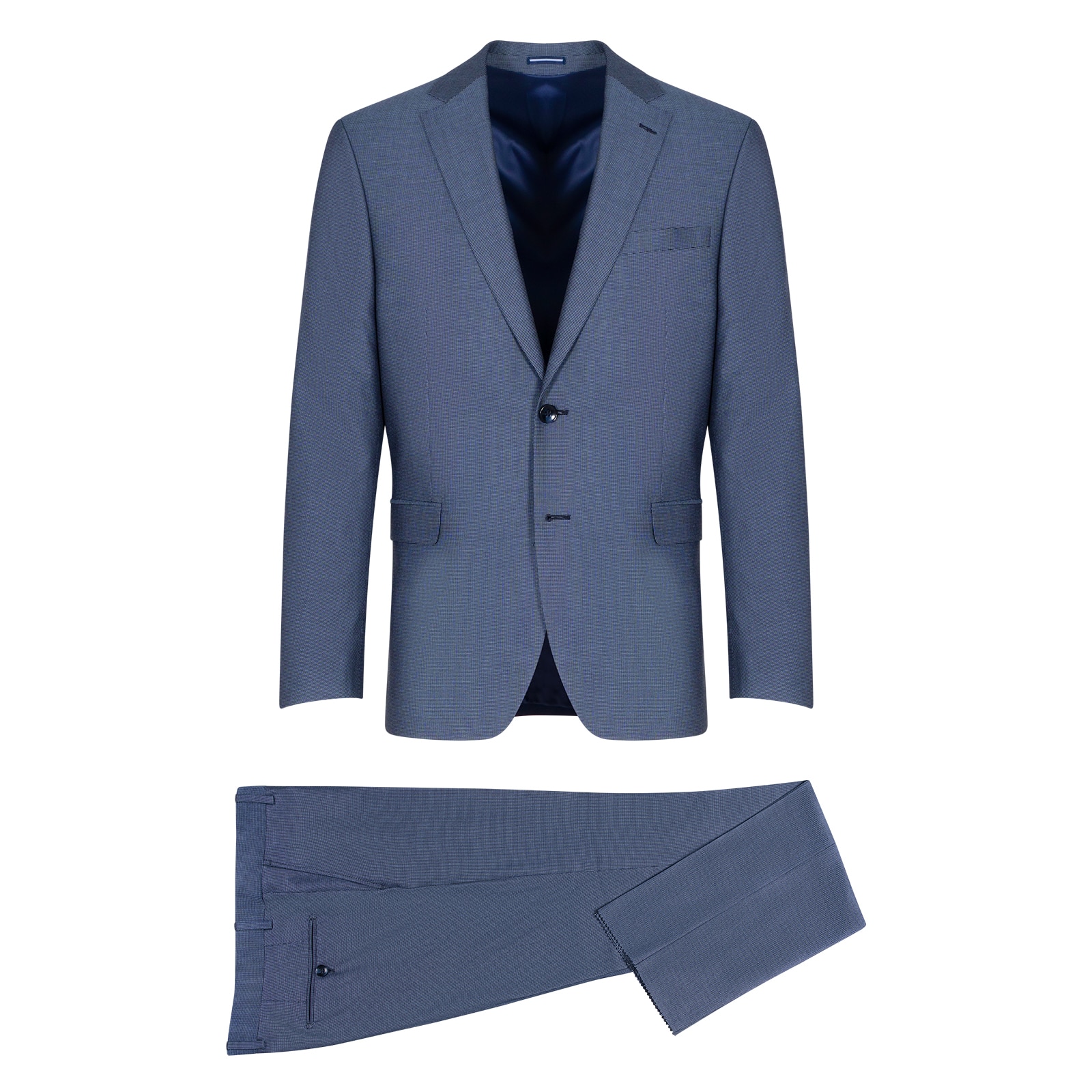 Prince Oliver Κοστούμι Μπλε Κυψελάκι 100% Wool Touch (Modern Fit)