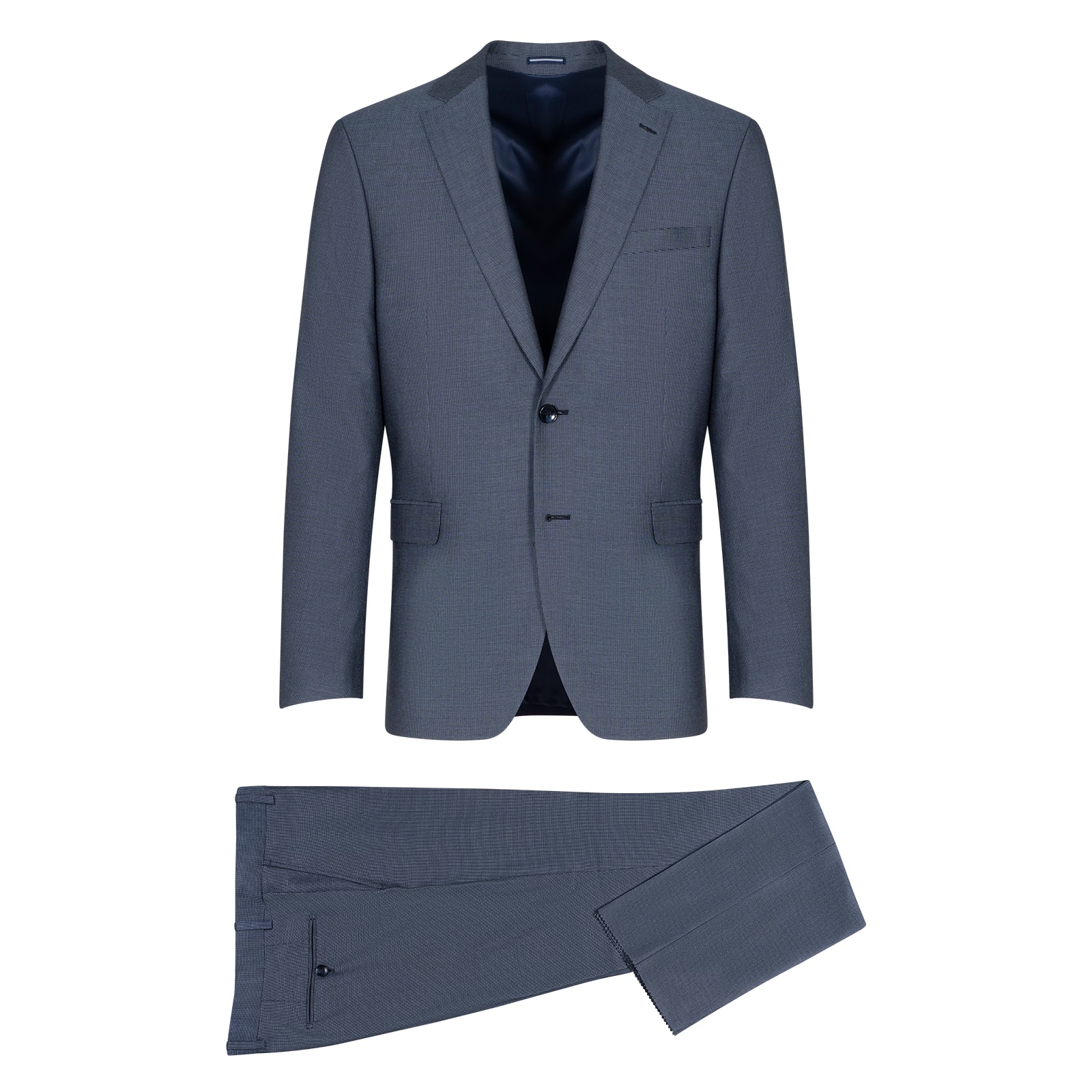 Prince Oliver Κοστούμι Μπλε / Γκρι Κυψελάκι 100% Wool Touch (Modern Fit)