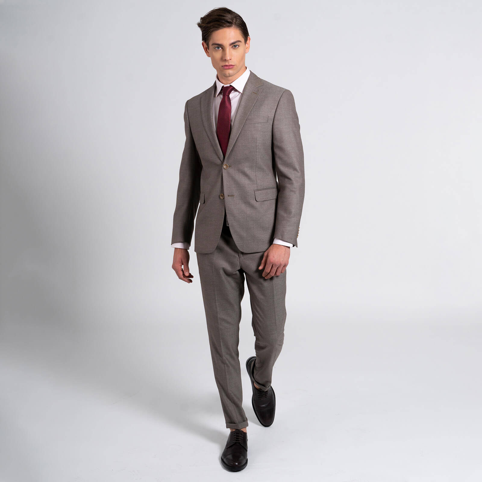 Prince Oliver Prince Oliver Κοστούμι Καφέ 100% WoolTouch (Modern Fit)