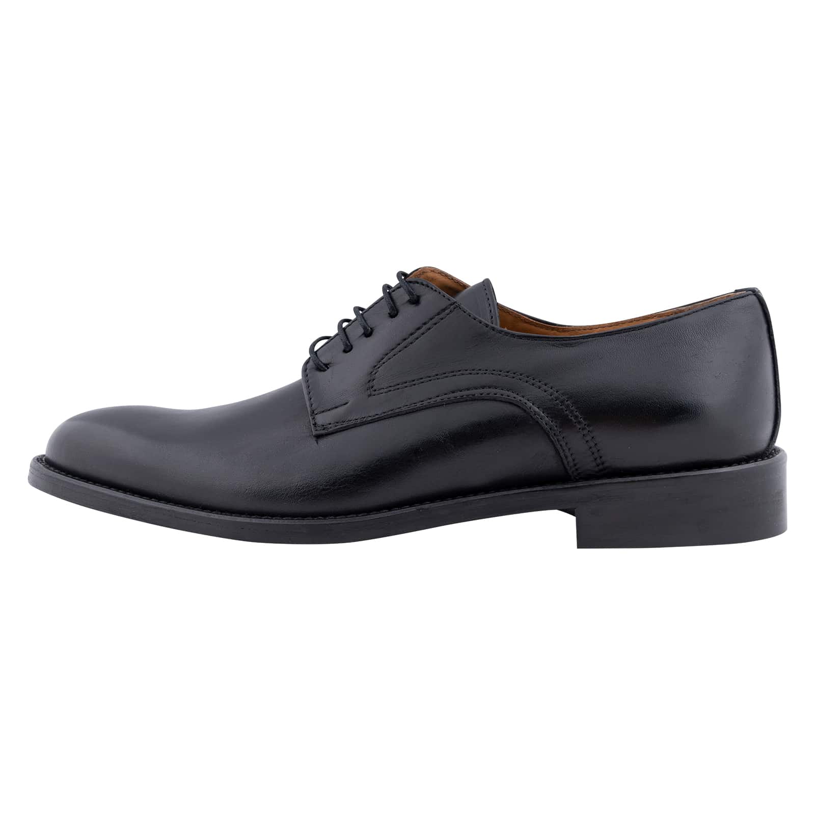 Prince Oliver Derby Μαύρο Leather Shoes