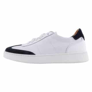 Casual Low-top Λευκό Sneakers με Μαύρο Suede Λεπτομέρειες