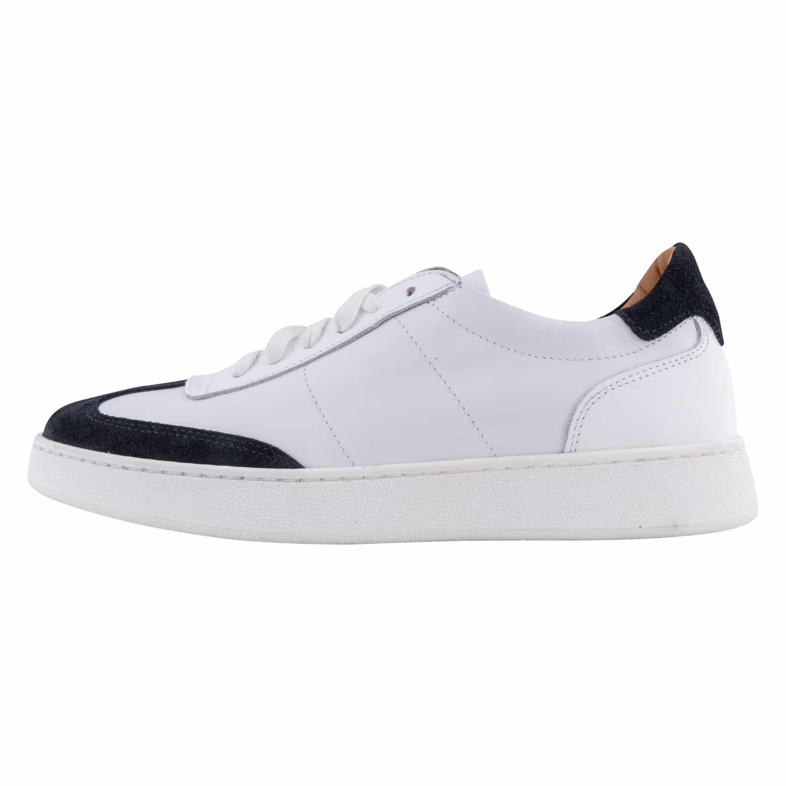 Low-top Λευκό Sneakers με Μαύρο Suede Λεπτομέρειες
