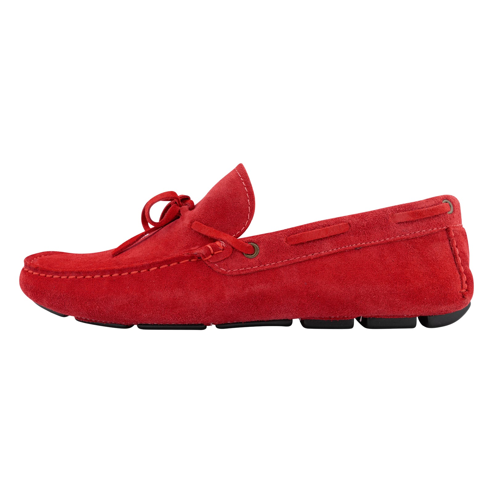 Suede Loafers Red - Prince Oliver