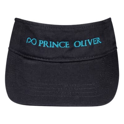 Logo Embroidered Visor Hat Μαύρο