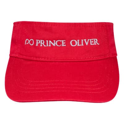 Logo Embroidered Visor Hat Κόκκινο