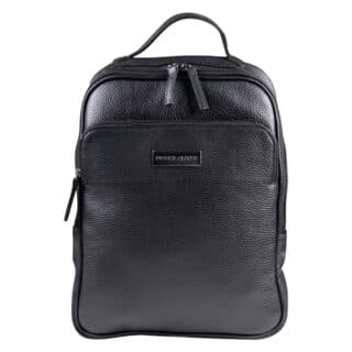 Men Prince Oliver Ανδρικό Σακίδιο Πλάτης Backpack Μαύρο Δερμάτινο “Original Leather”