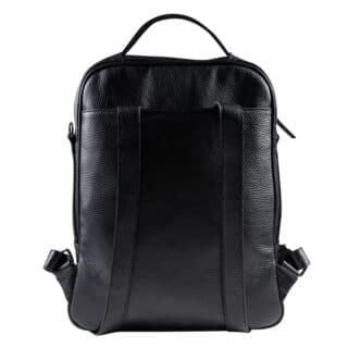 Men Prince Oliver Ανδρικό Σακίδιο Πλάτης Backpack Μαύρο Δερμάτινο “Original Leather” 3