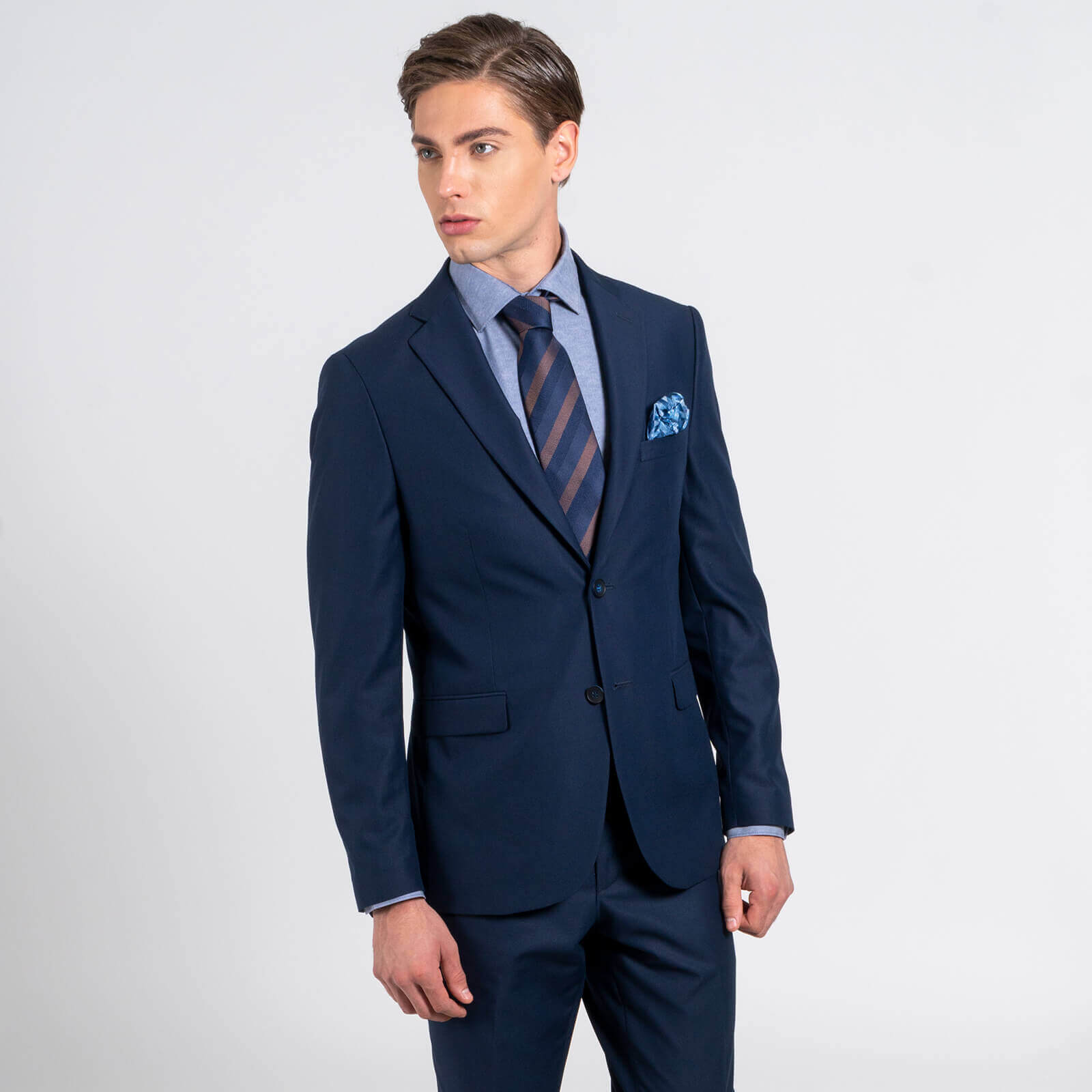 Prince Oliver Blue Suit 100% WoolTouch (Modern Fit) - Prince Oliver