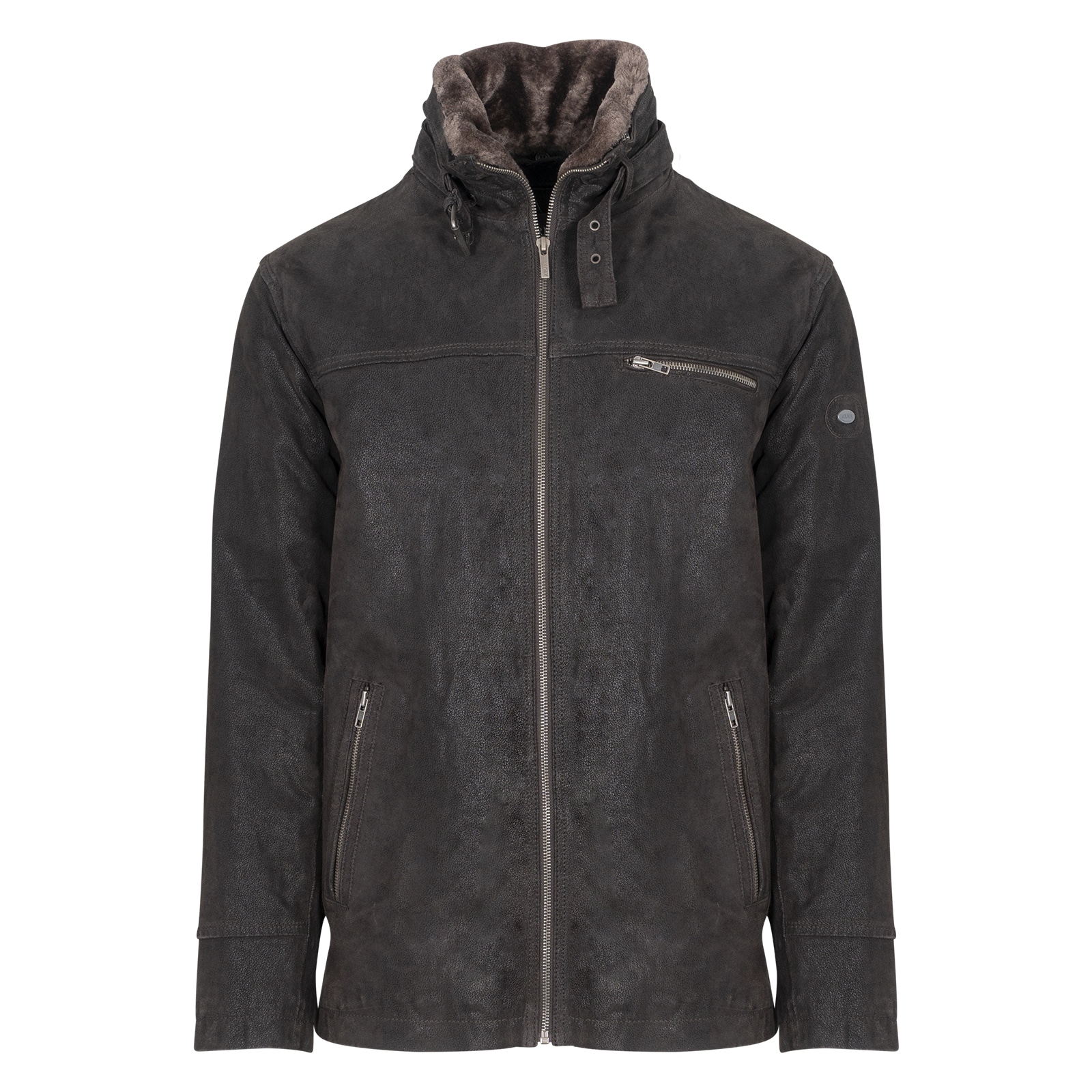 Prince Oliver Δερμάτινο Κηρωμένο Καφέ Σκούρο 100% Leather Jacket (Comfort Fit) Outlet