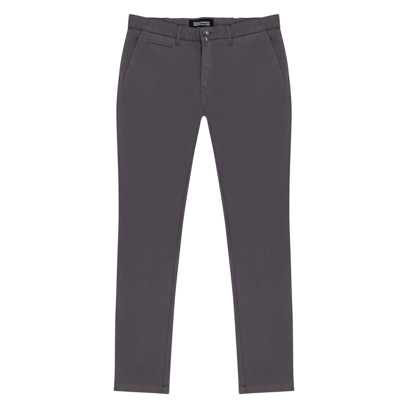 Prince Oliver Παντελόνι Chino Γκρι Σκούρο (Modern Fit)