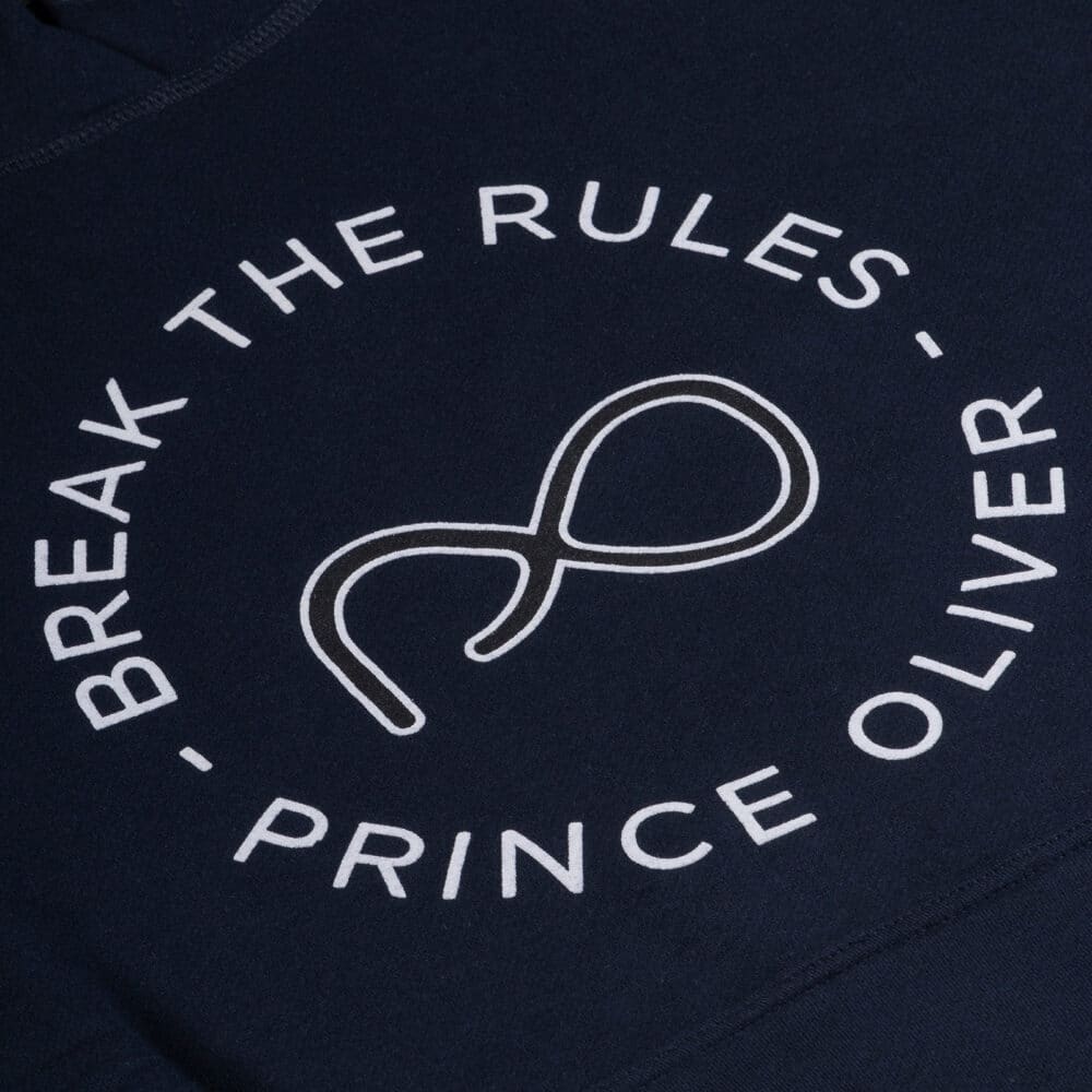 Men Prince Oliver Φούτερ Μπλε με Κουκούλα (Modern Fit) 5