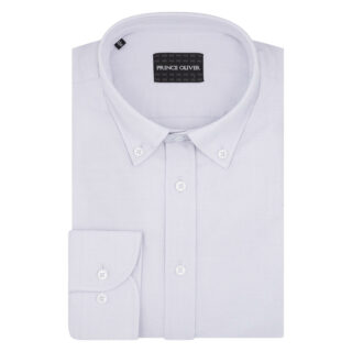 Men Premium Quality Πουκάμισο Λευκό Button Down 100% Cotton (Modern Fit)