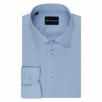 Premium Quality Light Blue Open Shirt 100% Cotton (Modern Fit)