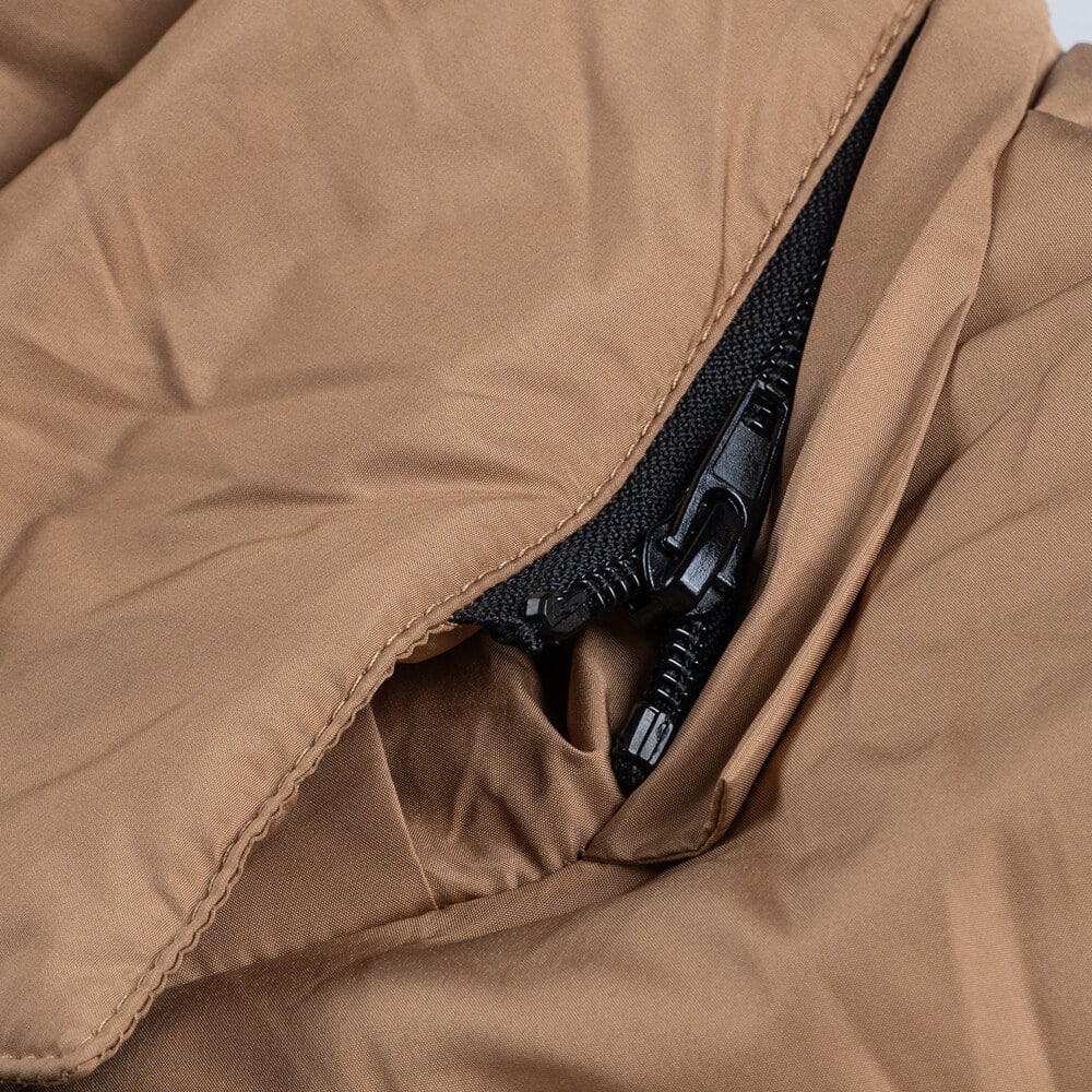 Men Fashion Puffer Jacket Μπουφάν Μπεζ (Σαμπανί) με Αποσπώμενη Κουκούλα (Modern Fit) 16