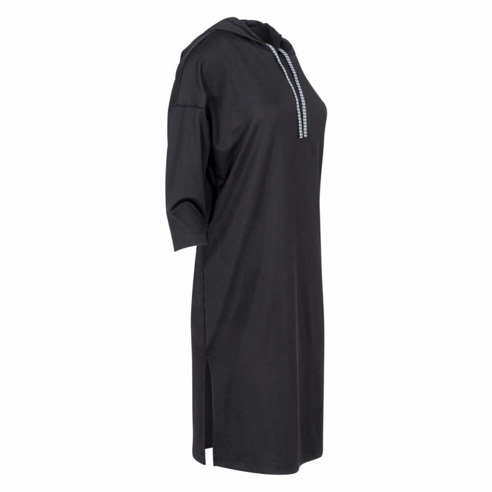 Outlet Φόρεμα Μαύρο με Κουκούλα  (Comfort Fit) 9