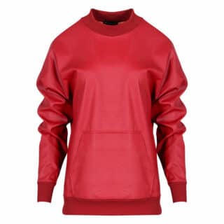Outlet Γυναικεία Μπλούζα Κόκκινη Eco Leather