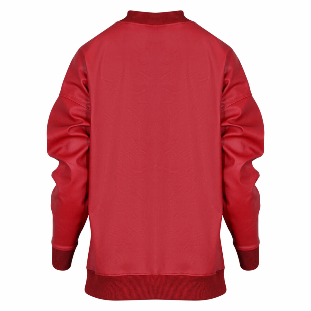 Outlet Γυναικεία Μπλούζα Κόκκινη Eco Leather 6