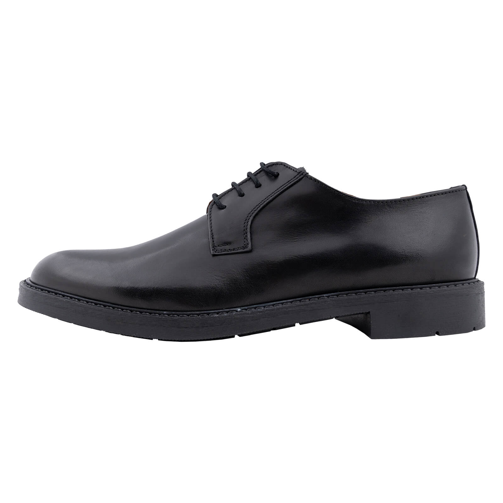 Prince Oliver Derby Μαύρο Leather Shoes