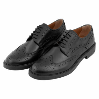 Formal Μαύρο Brogue Leather Shoes 3
