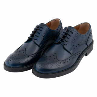 Formal Μπλε Brogue Leather Shoes 3