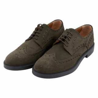 Formal Πράσινο Σουέντ Brogue Leather Shoes 3