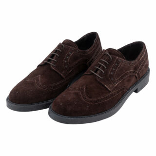 Formal Καφέ Σκούρο Σουέντ Brogue Leather Shoes 3