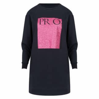 Outlet Φόρεμα Αθλητικό Μαύρο με ροζ στάμπα (Comfort Fit) 3