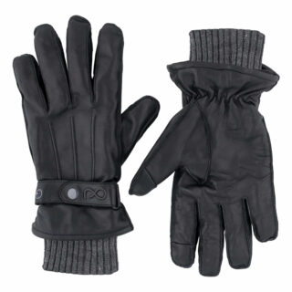 Γάντια Prince Oliver μαύρα γάντια 100% goat leather