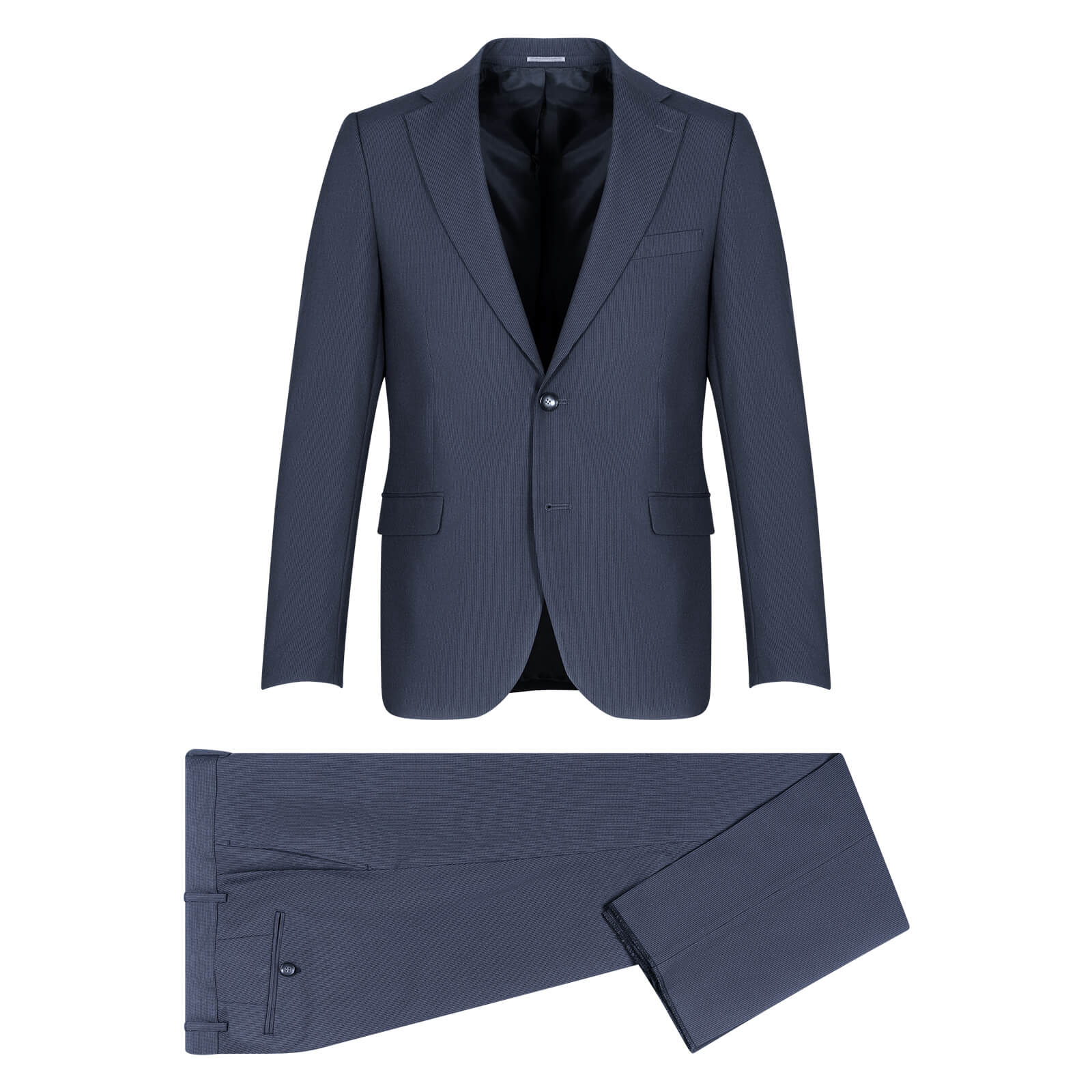 Prince Oliver Prince Oliver Κοστούμι μπλε ριγέ 100% wool touch (Modern Fit)