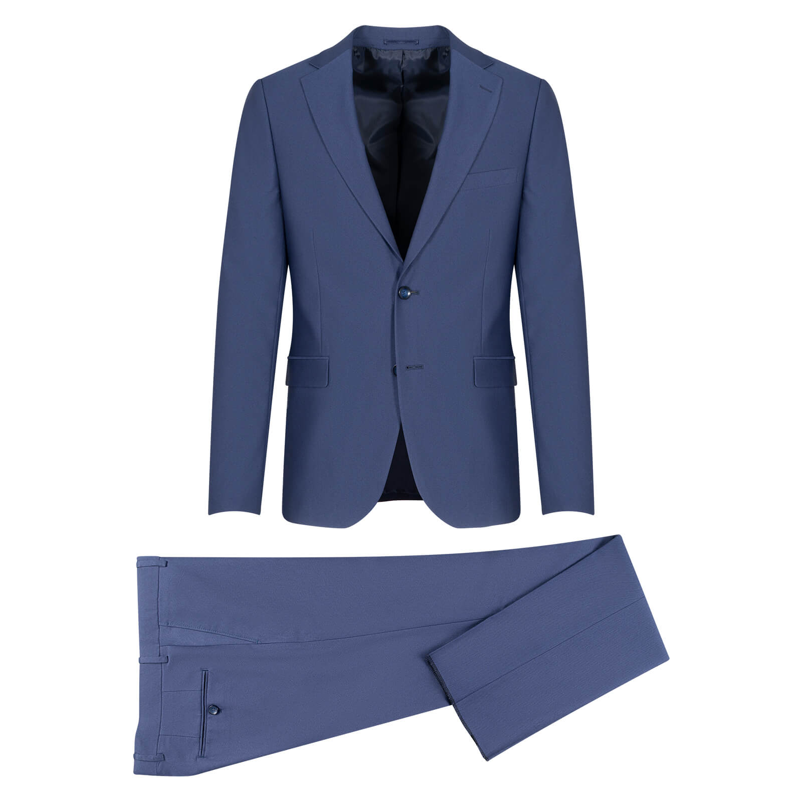 Prince Oliver Prince Oliver Κοστούμι μπλε με μικροσχέδιο 100% wool touch (Modern Fit)