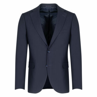 Men Prince Oliver Κοστούμι Μπλε με Μικροσχέδιο 100% Wool Super 120s (Modern Fit) 3