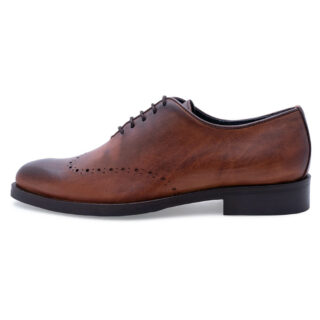 Formal Prince Oliver Καφέ Ανοιχτό Oxford Leather Shoes
