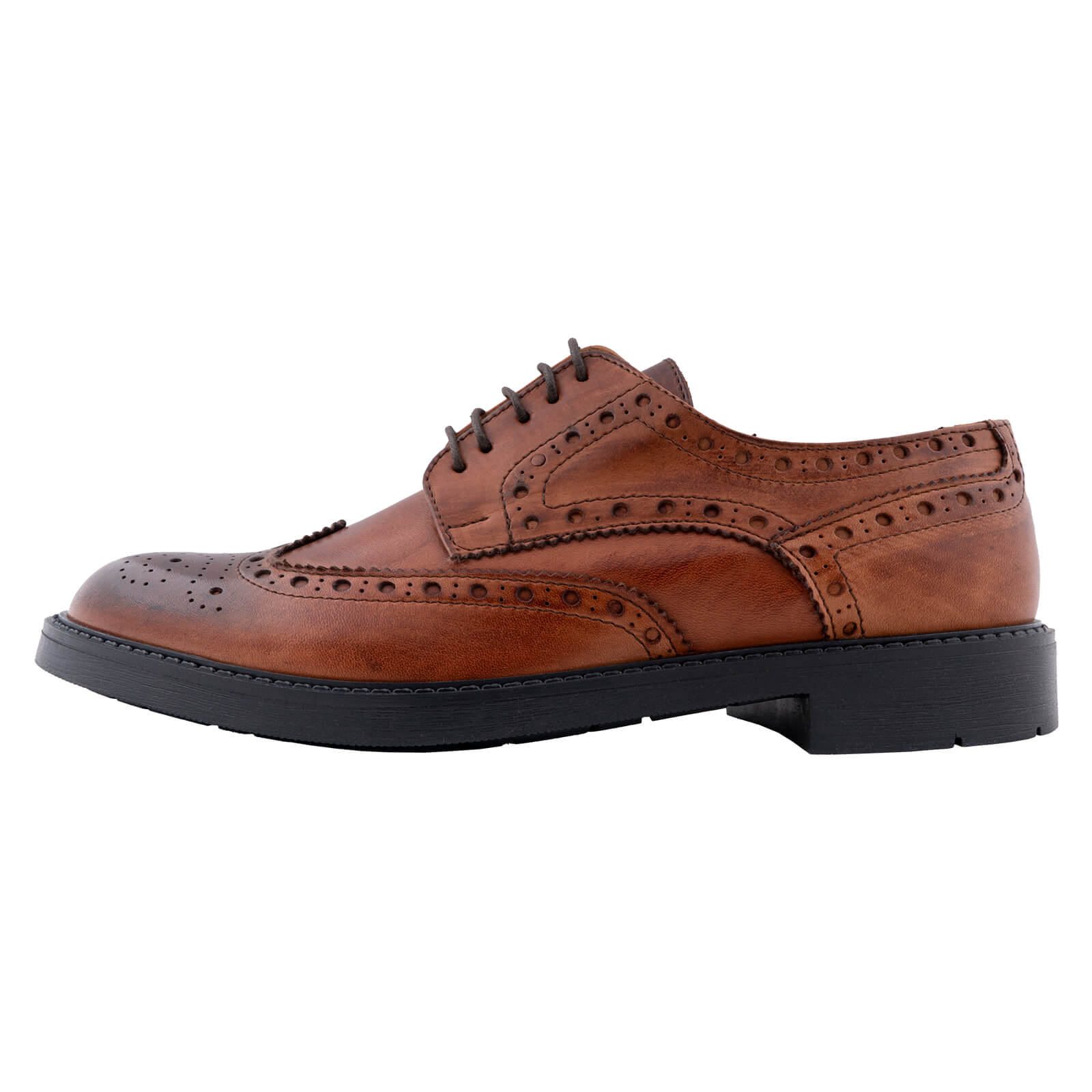 Καφέ Brogue Leather Shoes Καφέ