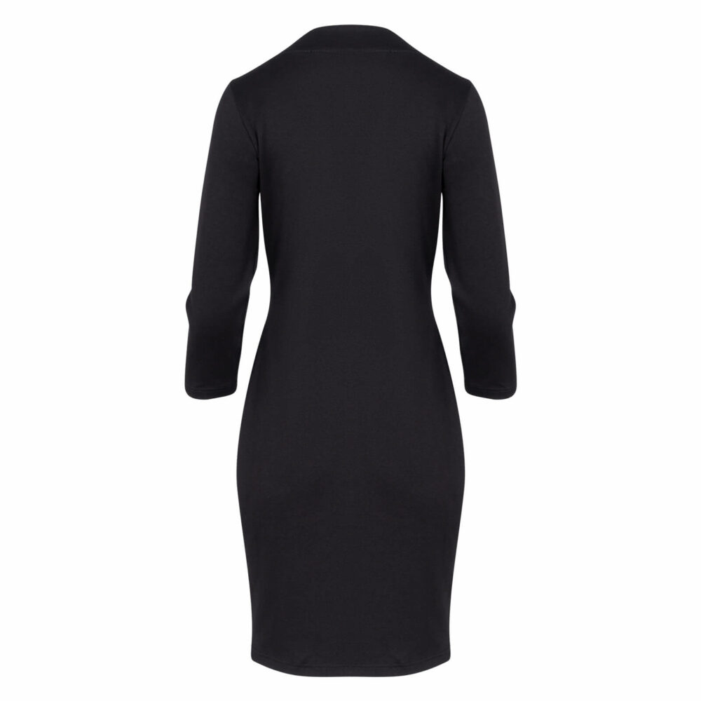 Outlet Γυναικείο Φόρεμα Μαύρο με Κουμπιά 10