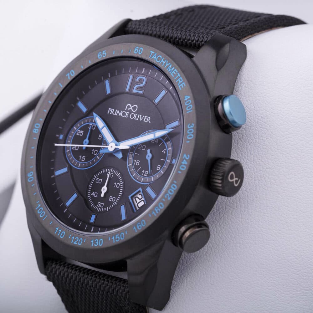 Men Prince Oliver Ανδρικό ρολόι “Carbon Blue” 5